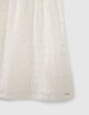 Cremewei&szlig;es M&auml;dchenkleid  mit Ajours-Spitze-3
