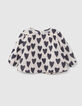 Ensemble 2-en-1 blouse coeurs et short camel bébé fille-3
