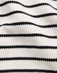 Chaqueta cruda punto piqué rayas negras Mujer-8