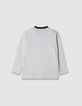 T-shirt manches longues gris clair maxi lettres A garçon-5