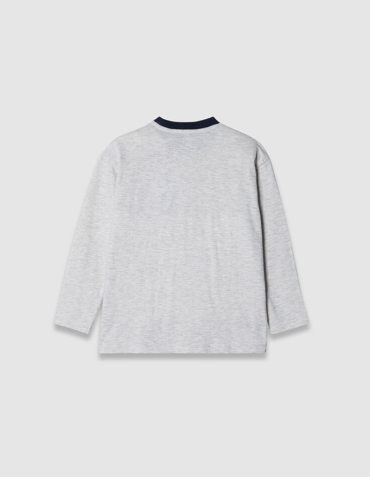 T-shirt manches longues gris clair maxi lettres A garçon-5 T-shirt manches longues gris clair maxi lettres A garçon-5