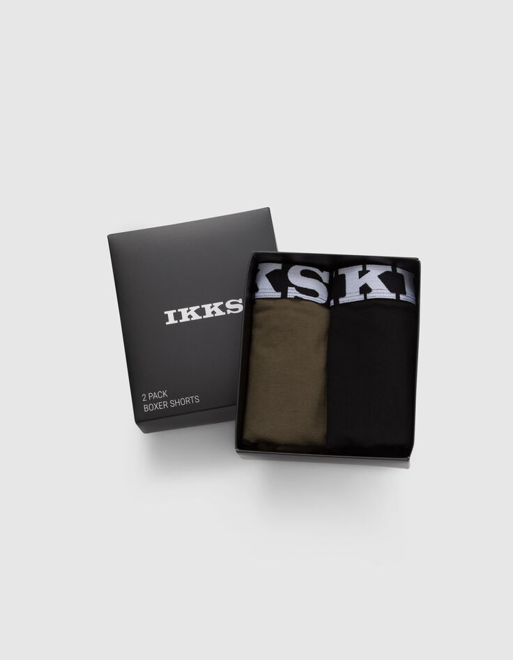 Boxers noir et kaki garçon-6