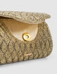 Sac à main doré brodé perles fille-5