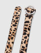 Cognac leren riem vachteffect luipaardmotief Dames-4