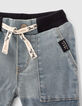 Blaue Bermudas mit Gummizug am Bund für Babyjungen-4