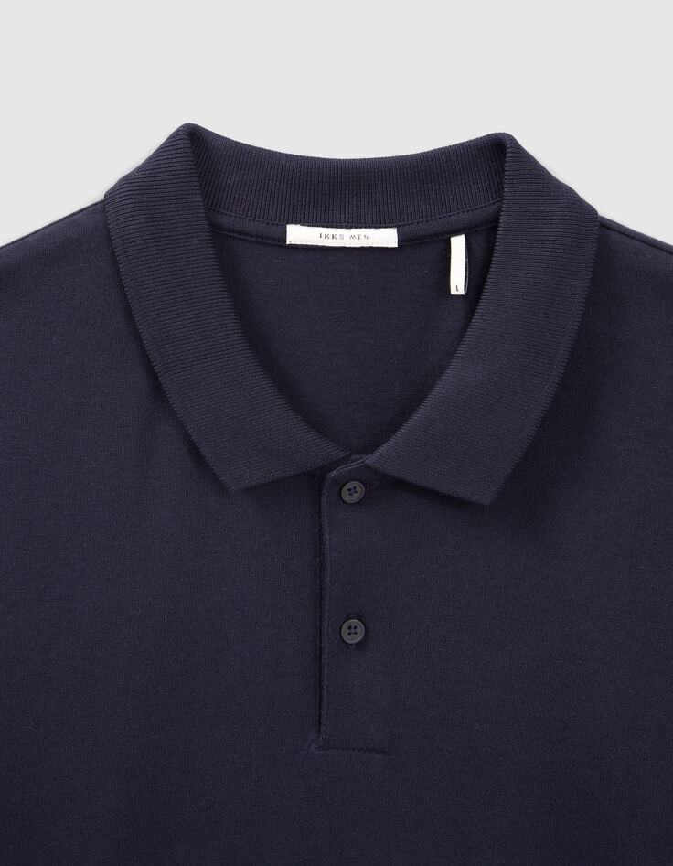 Marineblaues Herrenpoloshirt aus Baumwollmodal-5 Marineblaues Herrenpoloshirt aus Baumwollmodal-5