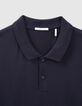 Marineblaues Herrenpoloshirt aus Baumwollmodal-5 Marineblaues Herrenpoloshirt aus Baumwollmodal-5