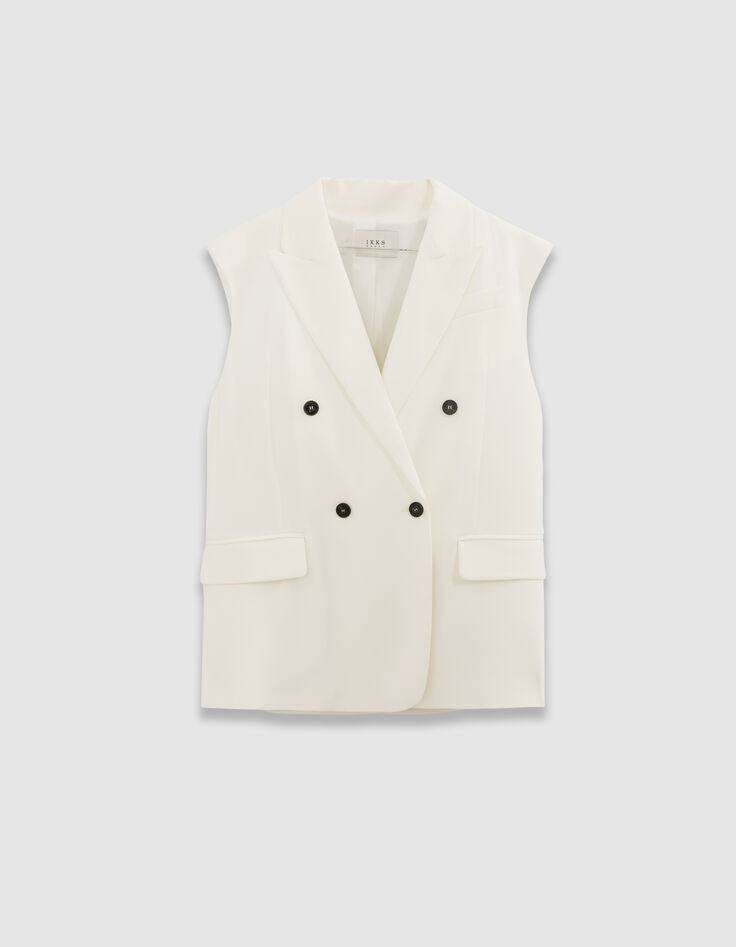Veste de tailleur blanche polyester recyclé Femme -5