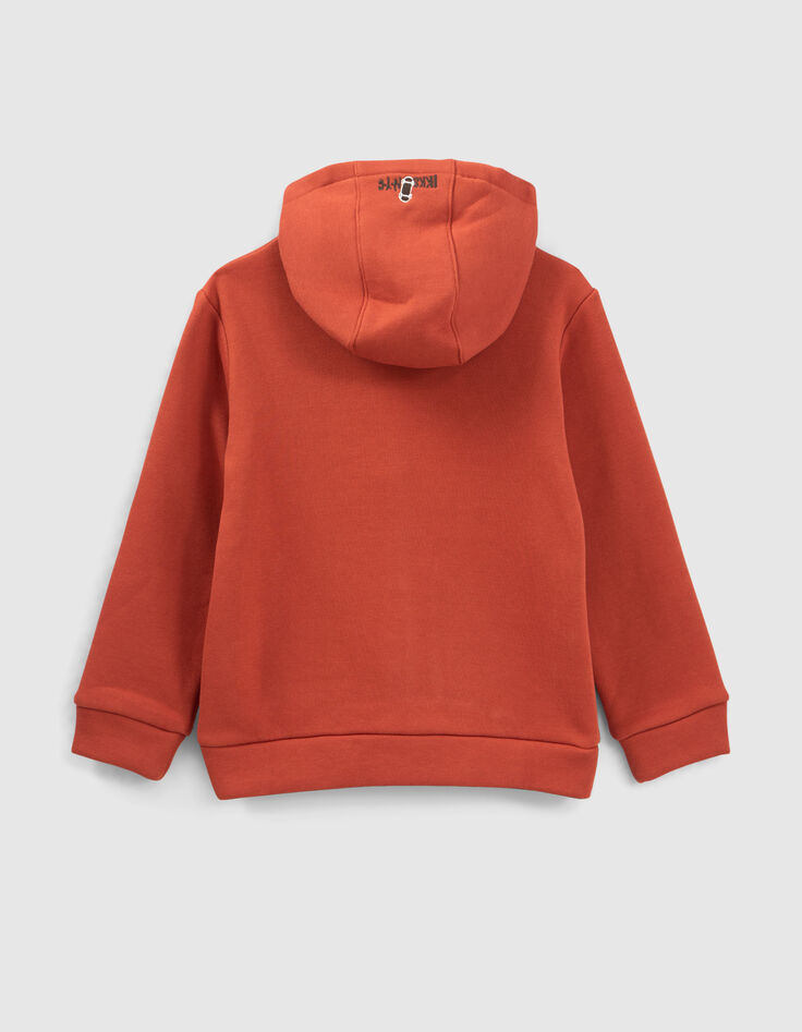 Cárdigan ladrillo visera capucha niño-2