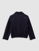 Marineblauer Blazer, Tennisstreifen-5