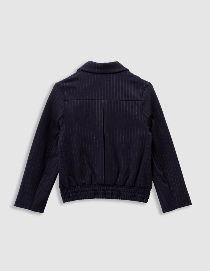 Marineblauer Blazer, Tennisstreifen-5