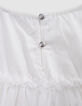 Robe blanche tulle broderies argentées fille-6