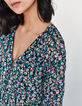 Midi jurk in viscose print bloemen dames-4