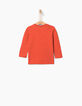 Camiseta naranja bebé niño -3