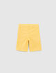 Boys' yellow cargo Bermuda shorts-3
