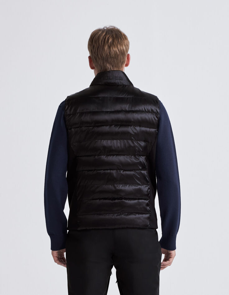 Men&rsquo;s black mixed fabric IKKS x DUVILLARD bodywarmer-4