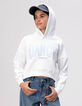 Ecru sweater met blauwe geborduurde maxi-tekst meisjes-1