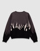 Boys’ grey flame motif jacquard knit sweater-6