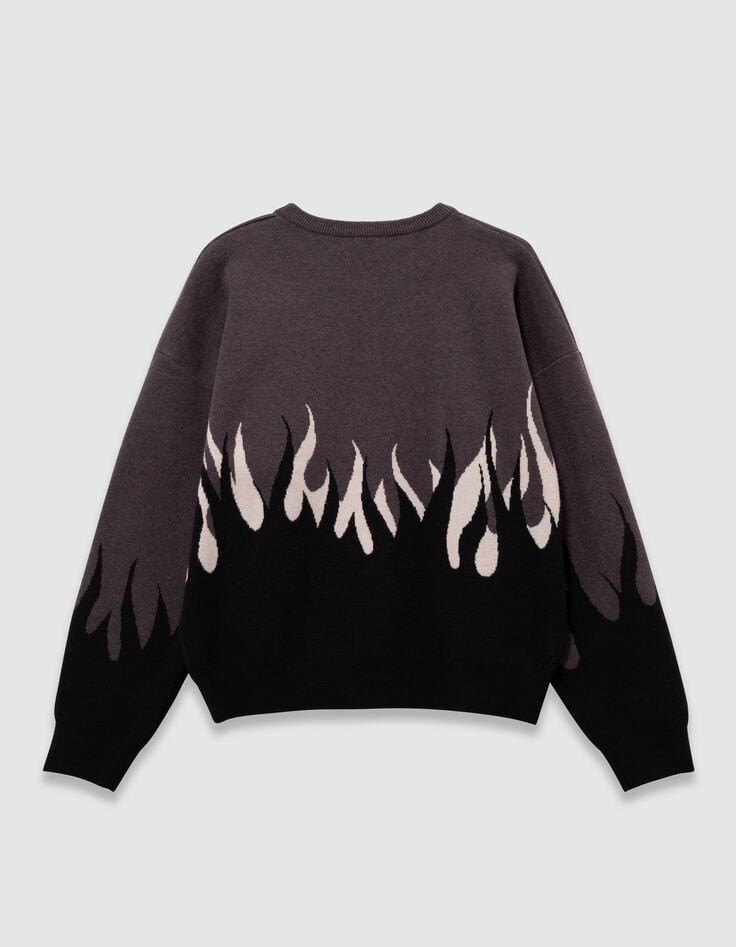 Jersey gris punto jacquard llamas niño-6 Jersey gris punto jacquard llamas niño-6