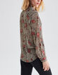 Women’s ecru recycled paisley leopard print shirt-4