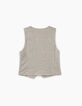 Gilet de costume gris chiné garçon -3