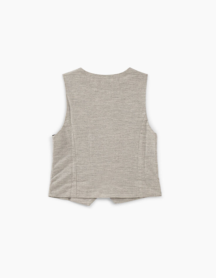 Gilet de costume gris chiné garçon -3