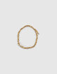 Collier doré en grosse maille femme-4