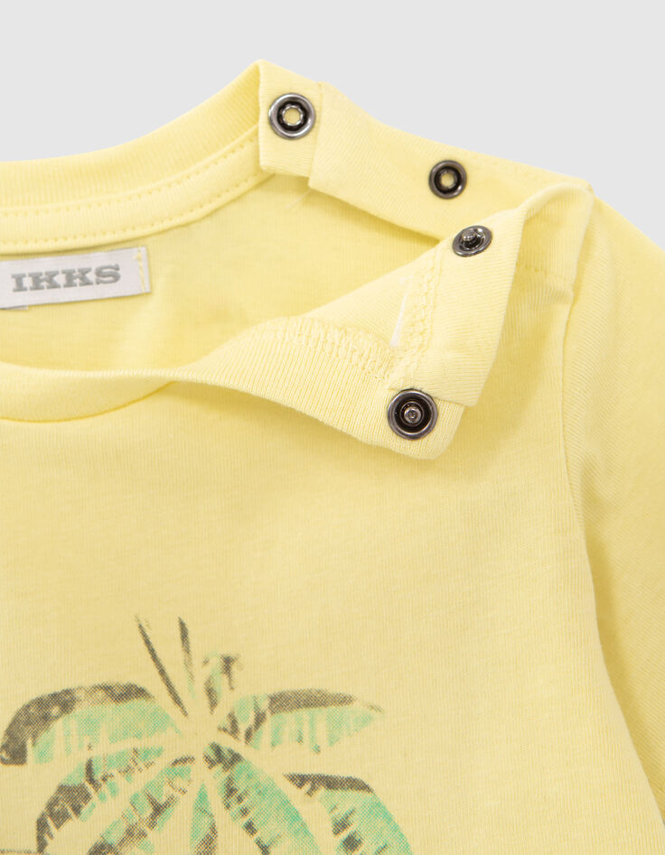 Baby boys’ yellow T-shirt with Cuban car image-6