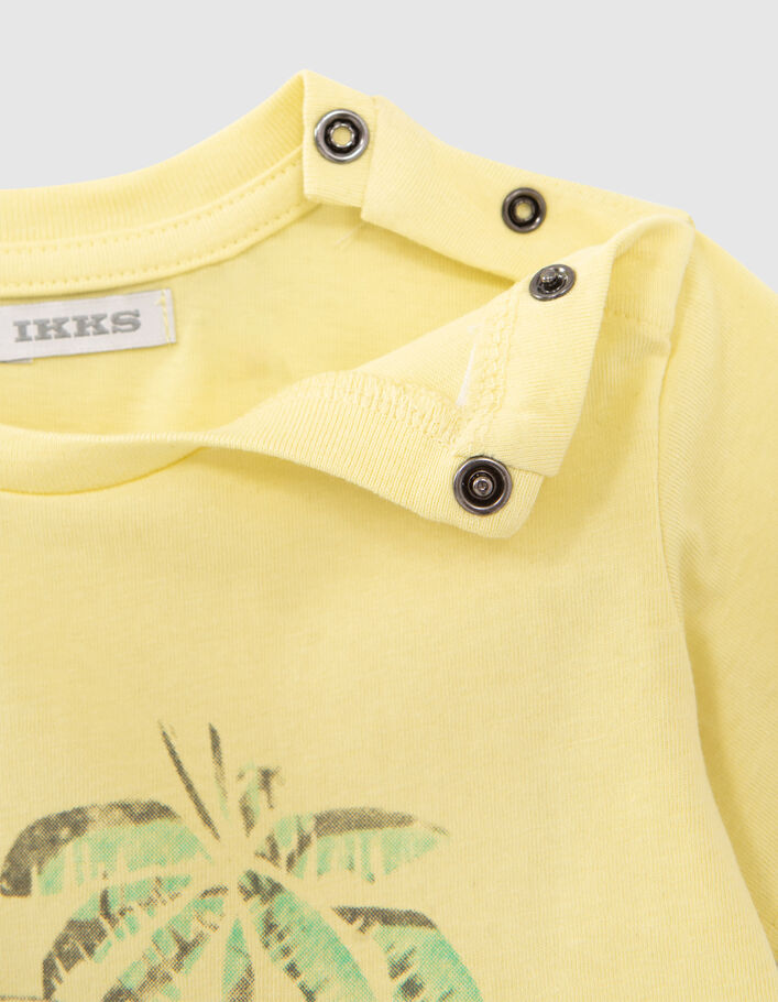 T-shirt jaune visuel voiture cubaine bébé garçon - IKKS