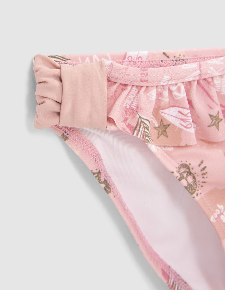 Roze bikini surf-rock print meisjes-4