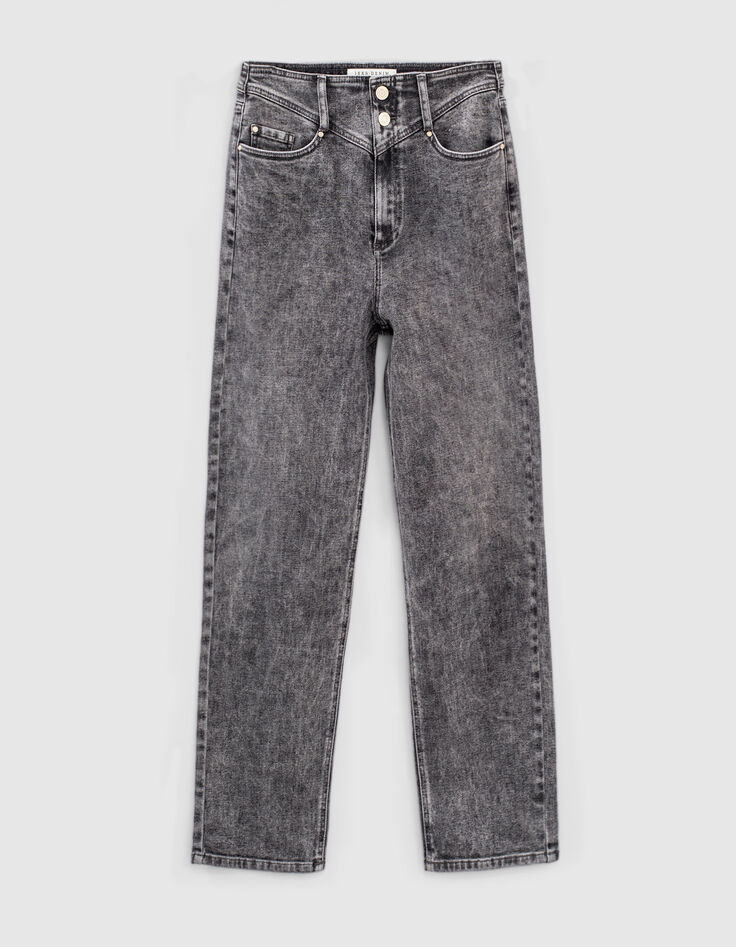 Vaqueros slouchy algodón BCI gris cropped mujer-6