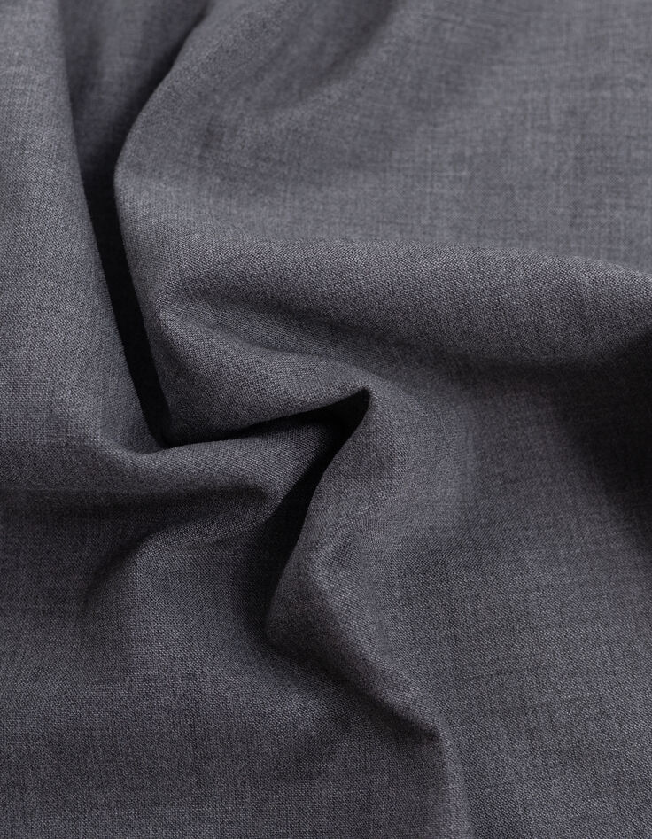 Jupe crayon grise faux-uni Femme-9