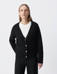Schwarze Strickjacke in Übergröße für Damen-3