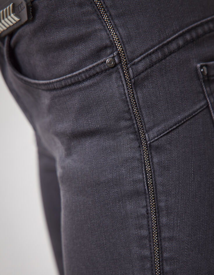 Vaqueros slim sculpt up gris franja lateral fantas&iacute;a mujer-4