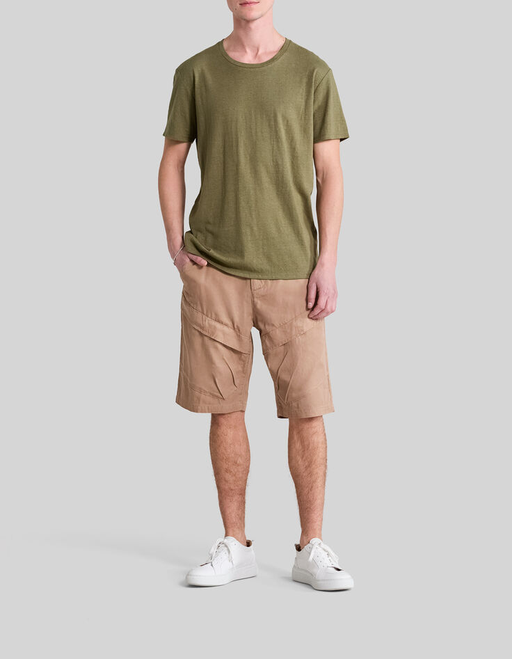 Men’s beige CARGO CROPPED Bermuda shorts-5