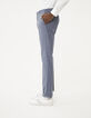 Men’s indigo check SLIM TRAVEL SUIT suit trousers-5
