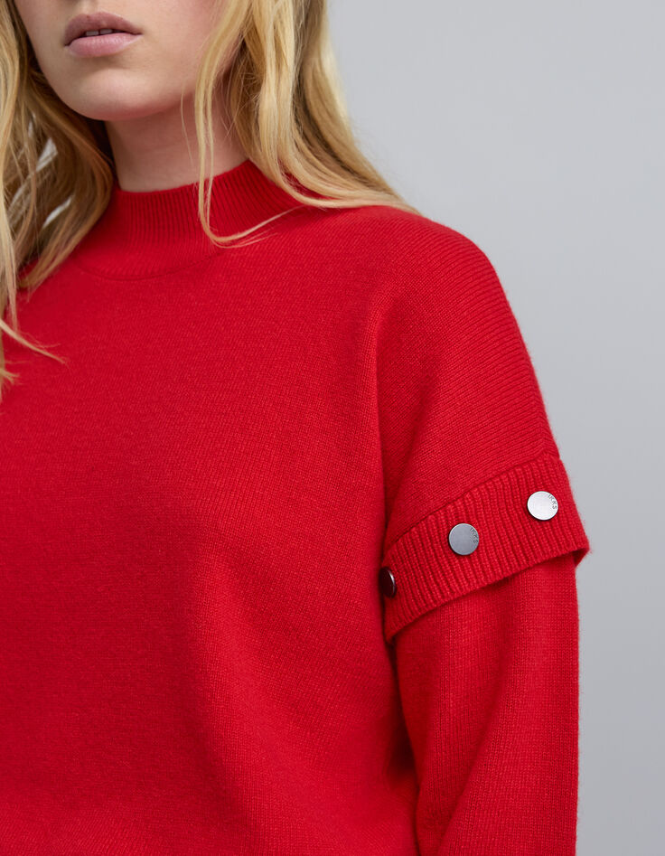 Gebreide damestrui met studs op de armsgaten-4 Gebreide damestrui met studs op de armsgaten-4