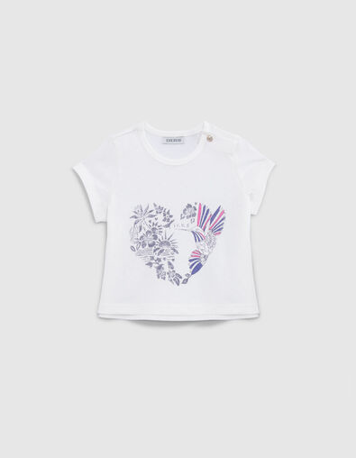 Camiseta color crudo colibr&iacute; coraz&oacute;n beb&eacute; ni&ntilde;a - IKKS
