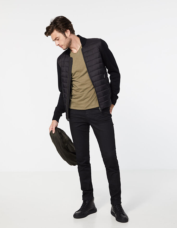 Men’s khaki Essential V-neck T-shirt-6 Men’s khaki Essential V-neck T-shirt-6