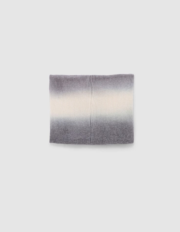 Boy's grey tie-and-dye knit snood-3