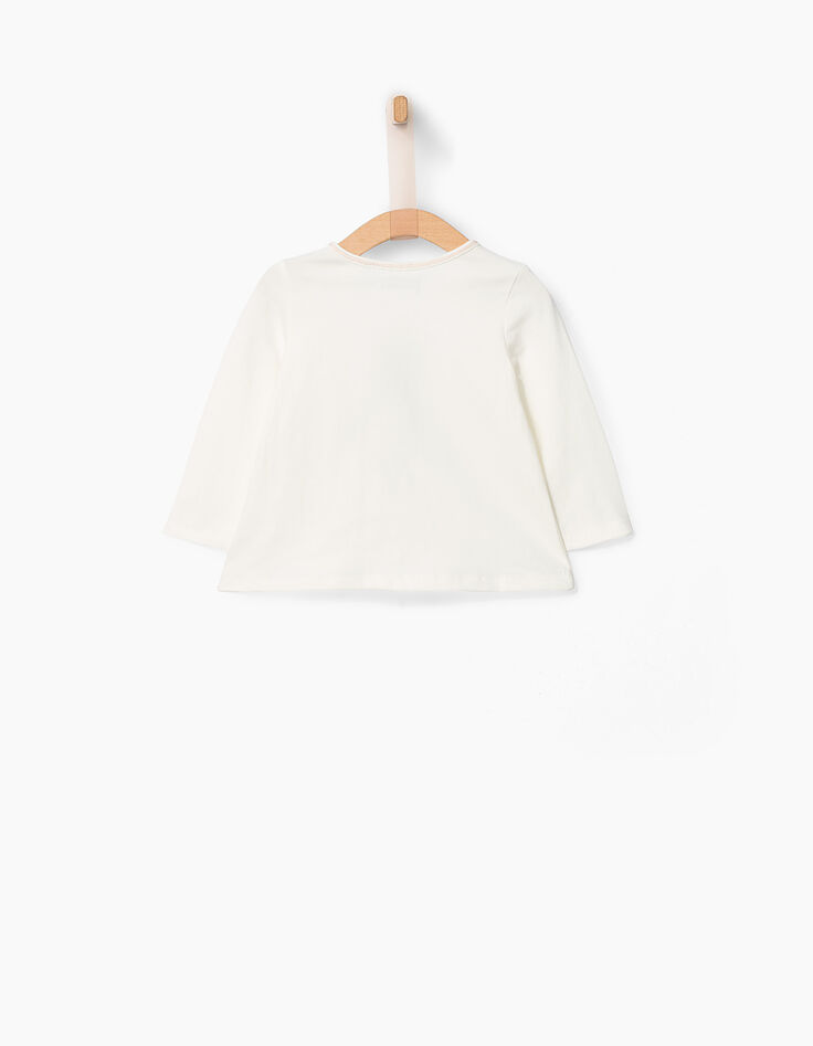 Camiseta blanca bebé niña-3 Camiseta blanca bebé niña-3