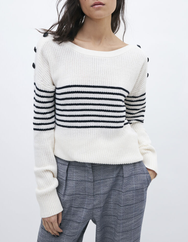 Jersey crudo punto rayas marinera mujer-2 Jersey crudo punto rayas marinera mujer-2