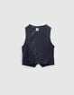 Boys' navy suit waistcoat-2