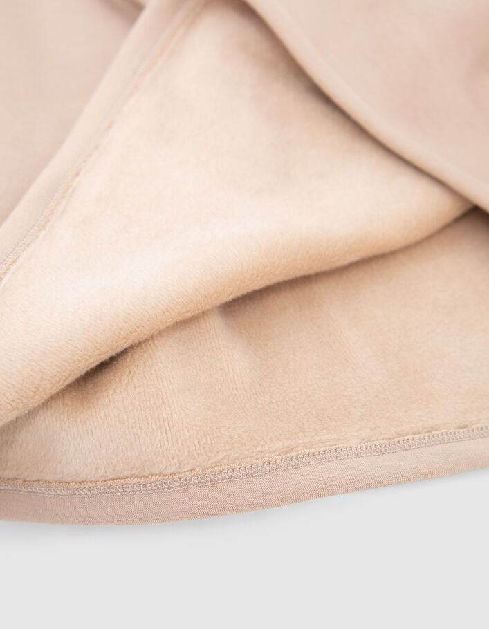 Robe sweat beige taille élastiquée fille-6