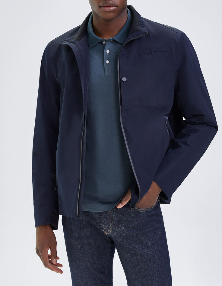 Men&rsquo;s navy WATERPROOF short jacket-1