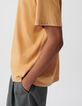 T-shirt curcuma coton bio effet lav&eacute; Homme-4