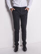 Men's slim black trousers-1