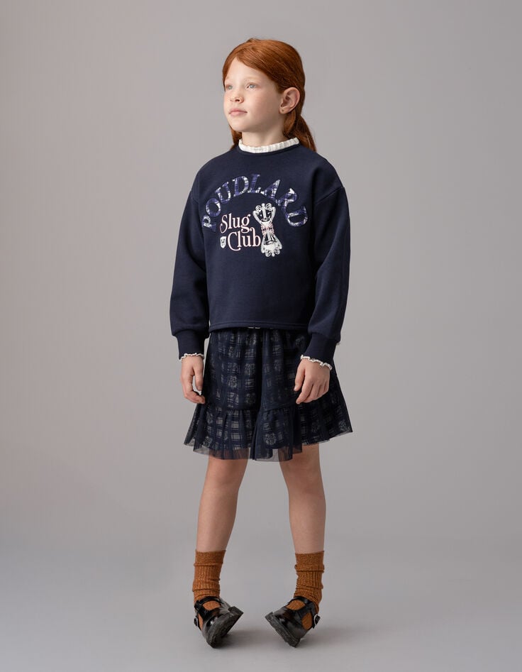 Sudadera azul marino mensaje cuello Harry Potter niña-2 Sudadera azul marino mensaje cuello Harry Potter niña-2