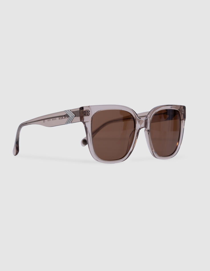 Beige Sonnenbrille Charly dunkelbraune Gläser-1
