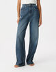 Jean large bleu indigo Edie Femme-4